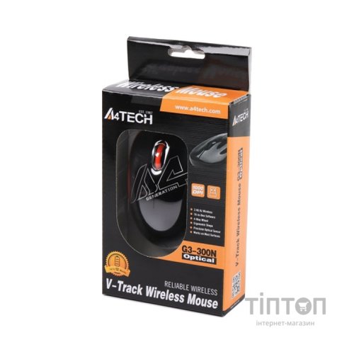Мишка A4Tech G3-300N Black+Orange