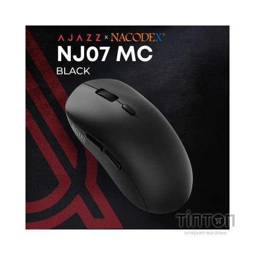 Мишка Ajazz NJ07-MC Combo Wireless/Bluetooth/USB Black (NJ07-MC-B)