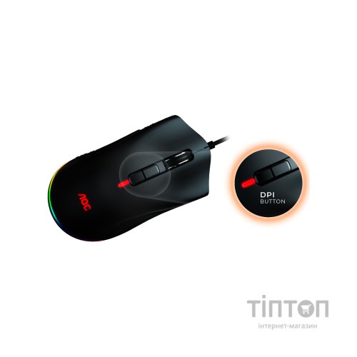Мишка AOC GM530 RGB PMW3389 Kailh switch USB Black (GM530B)