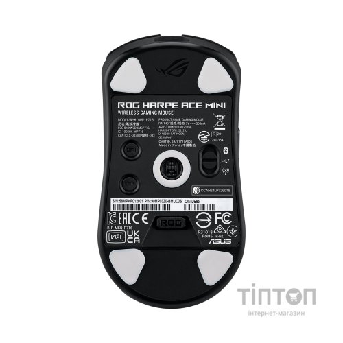 Мишка ASUS ROG Harpe Ace Mini Wireless/Bluetooth/USB Black (90MP03Z0-BMUA00)