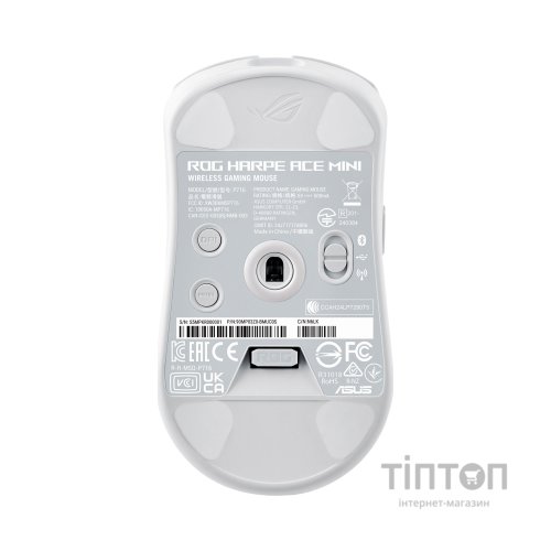 Мишка ASUS ROG Harpe Ace Mini Wireless/Bluetooth/USB White (90MP03Z0-BMUA10)