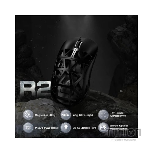 Мишка Attack Shark R2 Wireless/Bluetooth Black (R2B_AS)