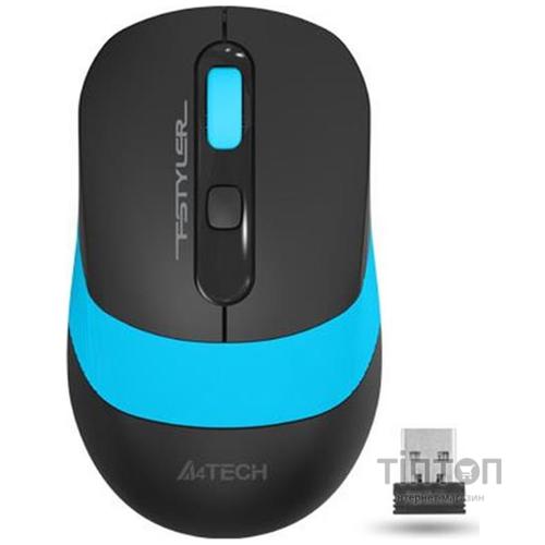 Мишка бездротова A4-Tech Fstyler FG10, 4 кн., 2000 dpi, чорно-блакитна (FG10 (Blue))