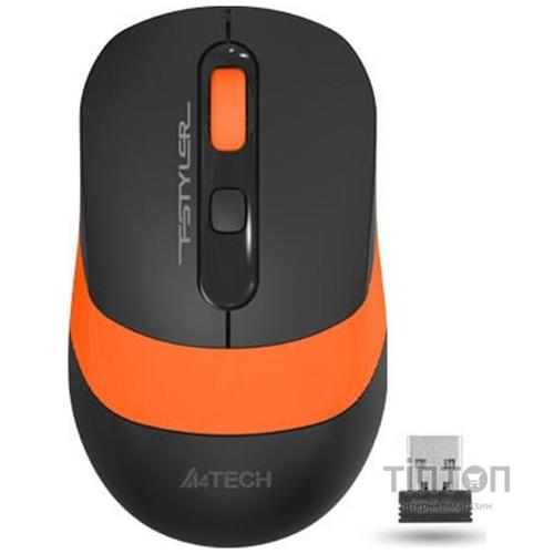 Мишка бездротова A4-Tech Fstyler FG10, 4 кн., 2000 dpi, чорно-помаранчева