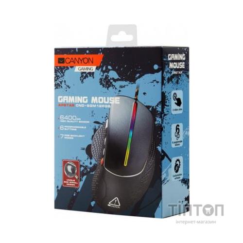 Мишка Canyon Apstar USB Black (CND-SGM12RGB)
