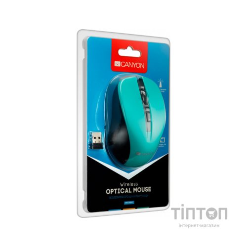 Мишка Canyon CNE-CMSW1GR Wireless Black-Green (CNE-CMSW1GR)
