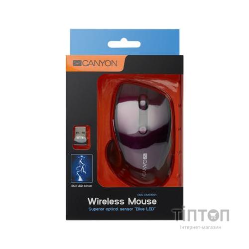 Мишка Canyon CNS-CMSW01P Wireless Purple/Black (CNS-CMSW01P)