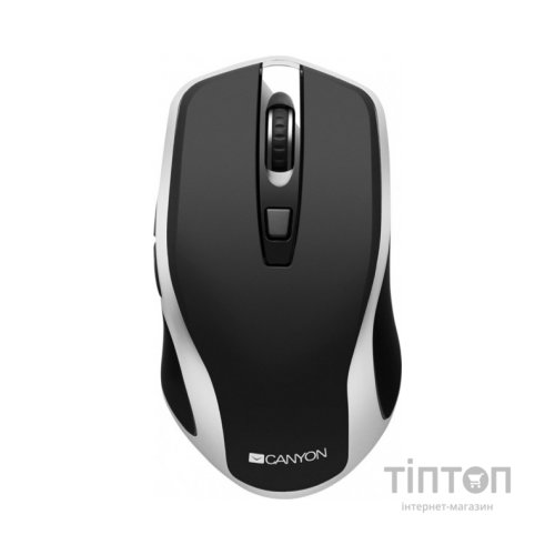 Мишка Canyon CNS-CMSW19B Wireless Silent Black -Silver (CNS-CMSW19B)