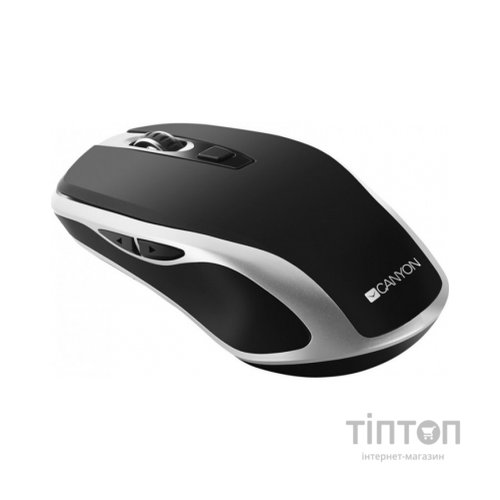 Мишка Canyon CNS-CMSW19B Wireless Silent Black -Silver (CNS-CMSW19B)