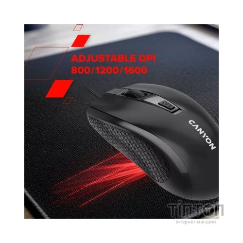 Мишка Canyon M-4 USB Black (CNE-CMS4)