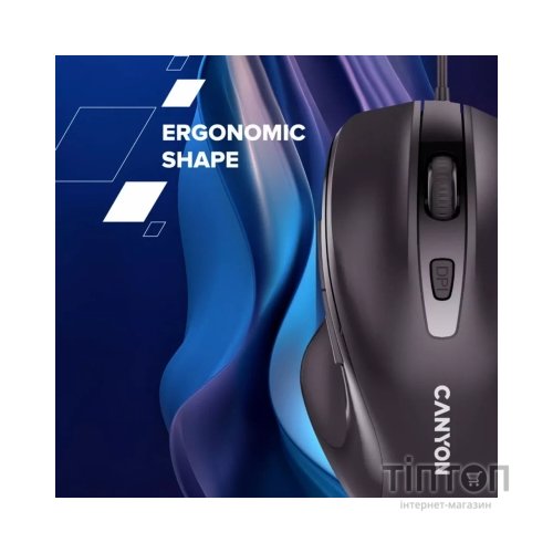 Мишка Canyon M-6 USB Black (CNE-CMS6)
