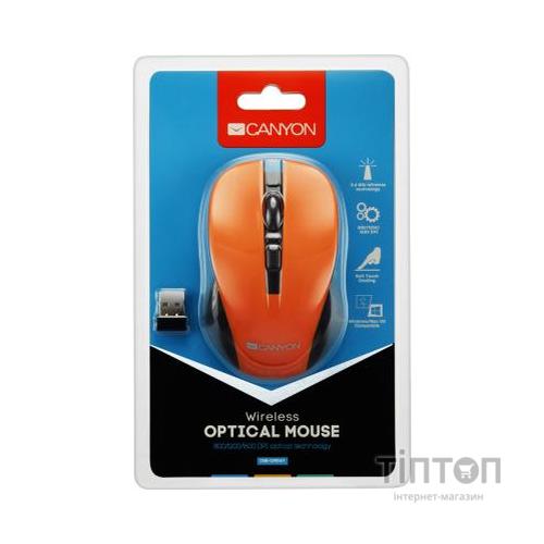 Мишка Canyon MW-1 Wireless Orange (CNE-CMSW1O)