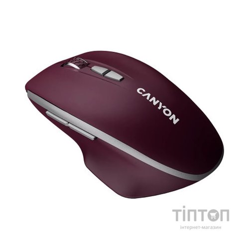 Мишка Canyon MW-21 Wireless Blue LED Burgundy (CNS-CMSW21BR)