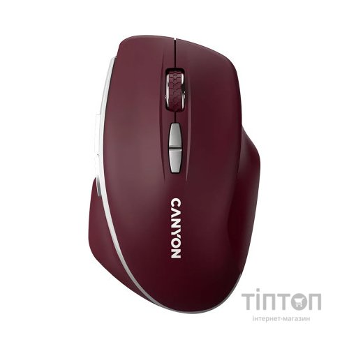 Мишка Canyon MW-21 Wireless Blue LED Burgundy (CNS-CMSW21BR)