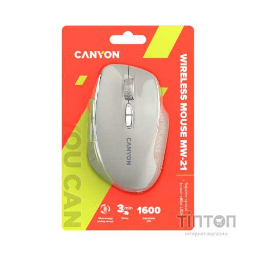 Мишка Canyon MW-21 Wireless Blue LED Cosmic Latte (CNS-CMSW21CL)