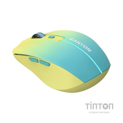 Мишка Canyon MW-44 LED Rechargeable Wireless/Bluetooth Yellow Blue (CNS-CMSW44UA)