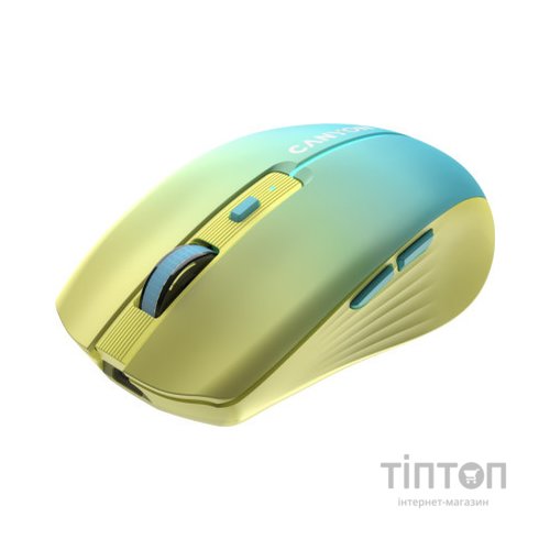 Мишка Canyon MW-44 LED Rechargeable Wireless/Bluetooth Yellow Blue (CNS-CMSW44UA)