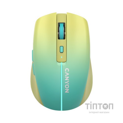 Мишка Canyon MW-44 LED Rechargeable Wireless/Bluetooth Yellow Blue (CNS-CMSW44UA)