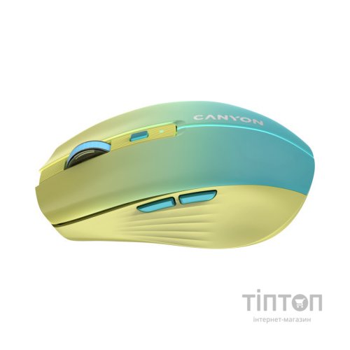 Мишка Canyon MW-44 LED Rechargeable Wireless/Bluetooth Yellow Blue (CNS-CMSW44UA)