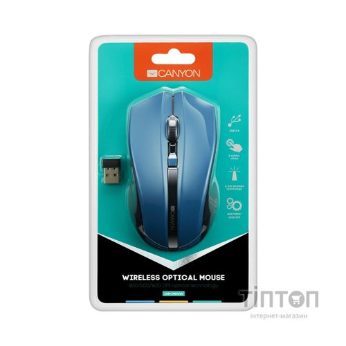 Мишка Canyon MW-5 Wireless Blue-Black (CNE-CMSW05BL)