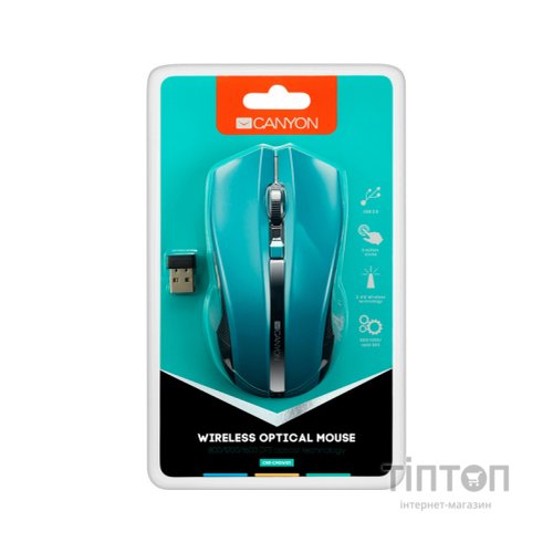 Мишка Canyon MW-5 Wireless Green-Black (CNE-CMSW05G)