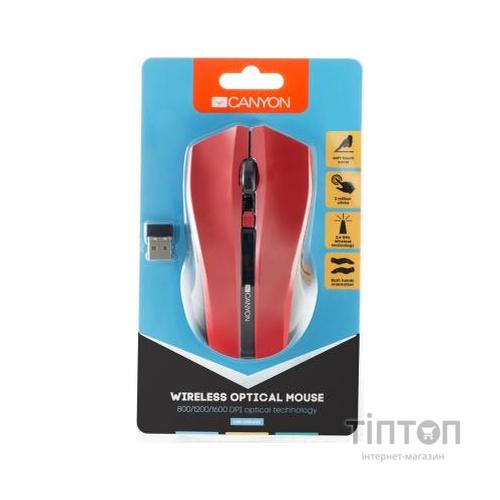Мишка Canyon MW-5 Wireless Red (CNE-CMSW05R)
