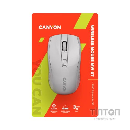 Мишка Canyon MW-7 Wireless White (CNE-CMSW07W)