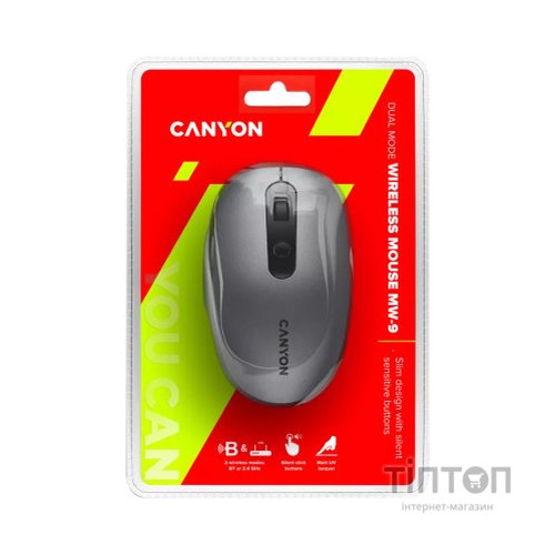 Мишка Canyon MW-9 Silent Wireless Gray (CNS-CMSW09DG)