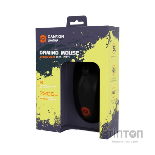 Мишка Canyon Shadder GM-321 USB Black (CND-SGM321)