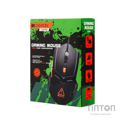 Мишка Canyon Vigil USB Black (CND-SGM02RGB)