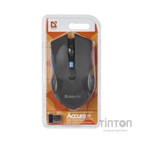 Мишка Defender Accura MM-275 Black-Blue (52275)