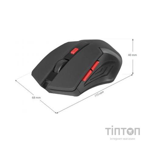 Мишка Defender Accura MM-275 Black-Red (52276)