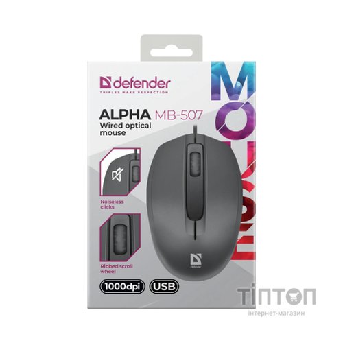 Мишка Defender Alpha MB-507 USB Black (52507)