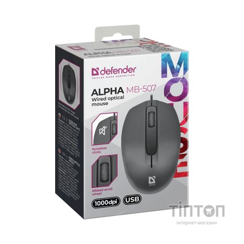 Мишка Defender Alpha MB-507 USB Black (52507)