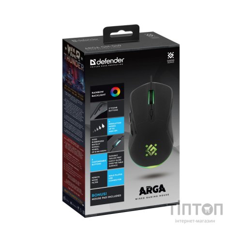 Мишка Defender Arga GM-049 USB Black (52049)