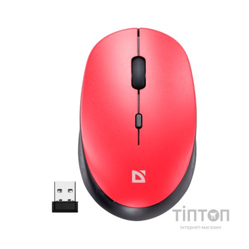 Мишка Defender Auris MB-027 Silent Wireless Red (52026)