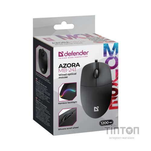Мишка Defender Azora MB-241 LED USB Black (52241)
