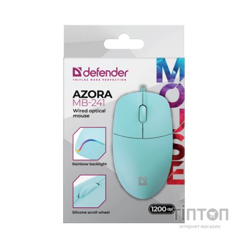 Мишка Defender Azora MB-241 LED USB Blue (52243)