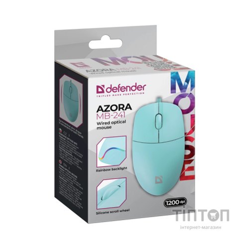 Мишка Defender Azora MB-241 LED USB Blue (52243)