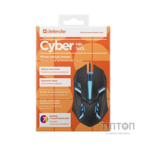 Мишка Defender Cyber MB-560L Black (52560)