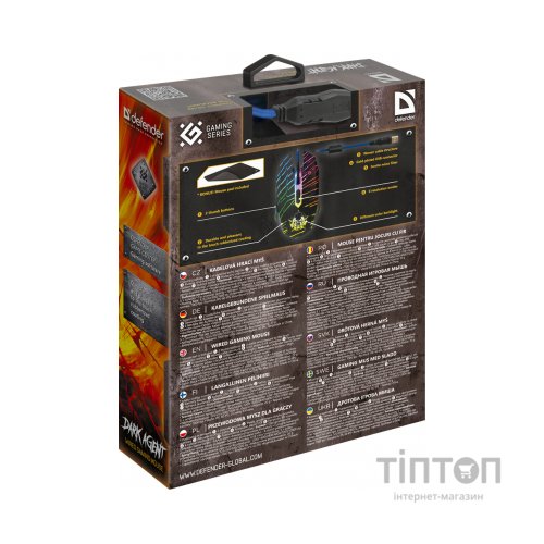 Мишка Defender Dark Agent GM-590L USB Black (52590)