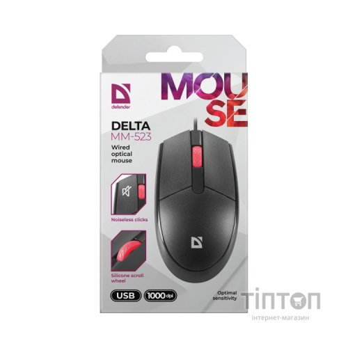 Мишка Defender Delta MM-523 USB Black (52523)