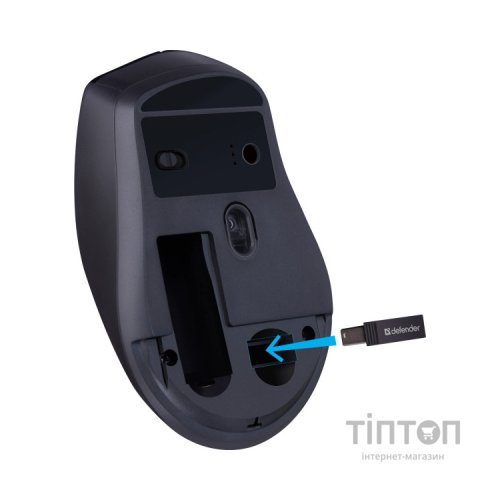 Мишка Defender Effect X MS-095 Wireless Black (52095)