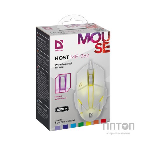 Мишка Defender Host MB-982 USB White (52983)