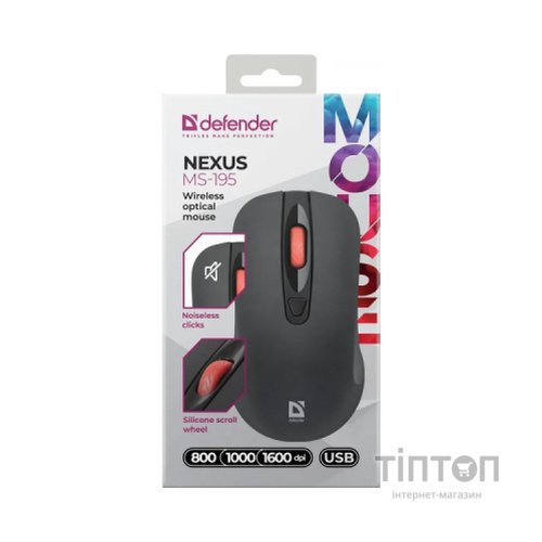 Мишка Defender Nexus MS195 Wireless Black (52195)
