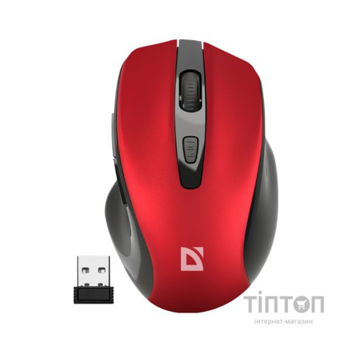 Мишка Defender Prime MB-053 Silent Wireless Red (52052)