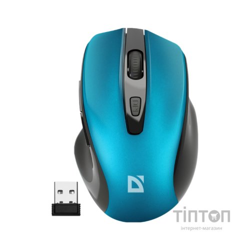 Мишка Defender Prime MB-053 Silent Wireless Turquoise (52054)