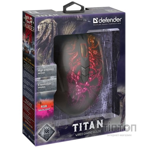 Мишка Defender Titan GM-650L RGB Black (52650)