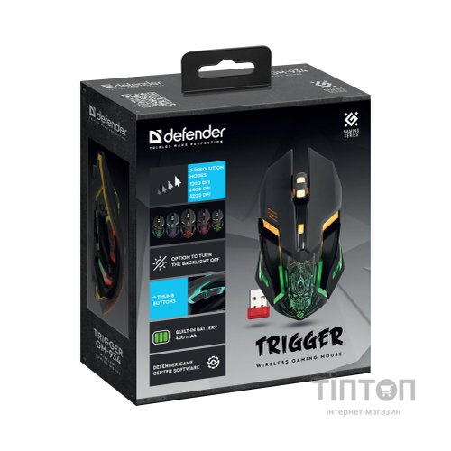 Мишка Defender Trigger GM-934 Led Wireless Black (52934)