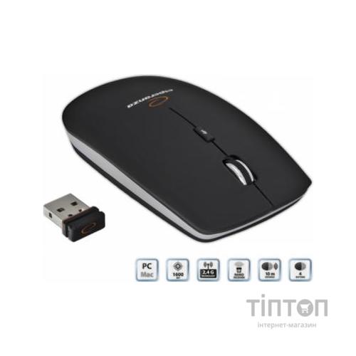 Мишка Esperanza EM120K чорна, безпровідна, USB